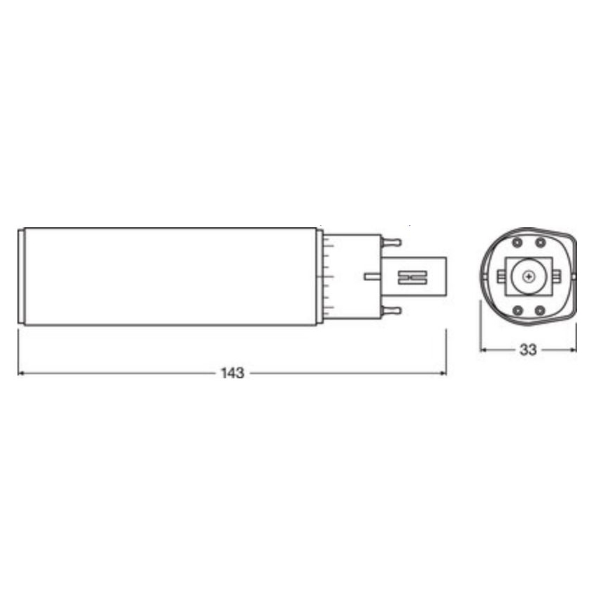 LED Крушка G24q-1/6W/230V 4000K - Osram