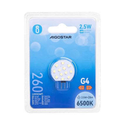 LED крушка G4/2,5W/12V 6500K - Aigostar