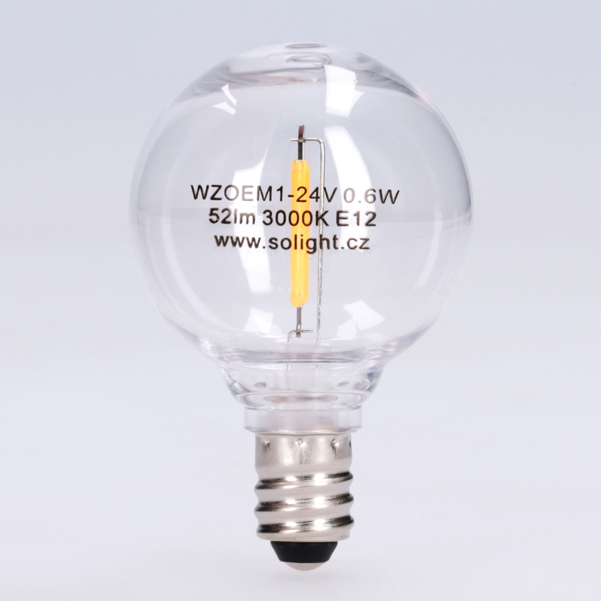 LED крушка G40 E12/0,6W/24V 3000K - Brilagi