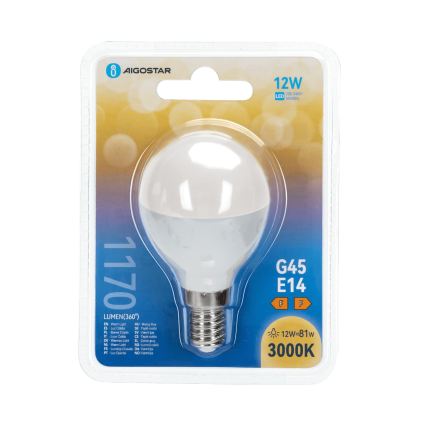 LED крушка G45 E14/12W/230V 3000K - Aigostar