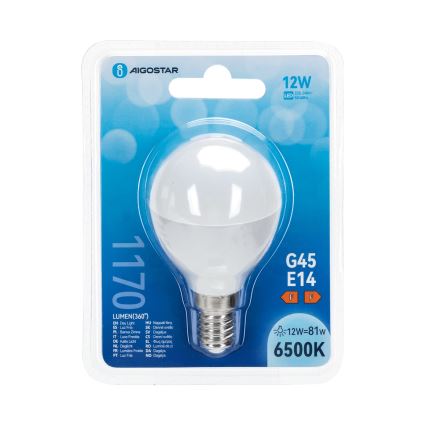 LED крушка G45 E14/12W/230V 6500K - Aigostar