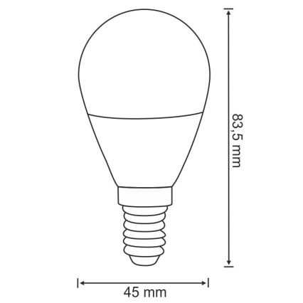 LED Крушка G45 E14/3,5W/230V 3000K