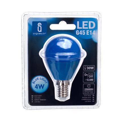 LED Крушка G45 E14/4W/230V blue - Aigostar