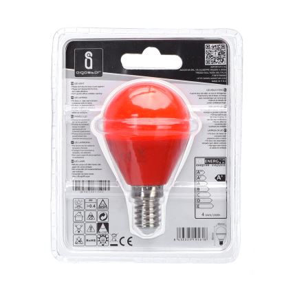 LED Крушка G45 E14/4W/230V оранжева - Aigostar
