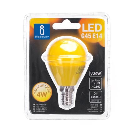 LED Крушка G45 E14/4W/230V жълт - Aigostar