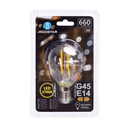 LED Крушка G45 E14/6W/230V 2700K - Aigostar