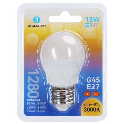 LED крушка G45 E27/13W/230V 3000K - Aigostar