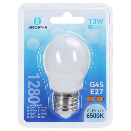 LED крушка G45 E27/13W/230V 6500K - Aigostar