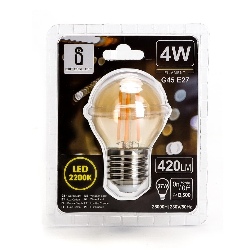 LED Крушка G45 E27/4W/230V 2200K - Aigostar