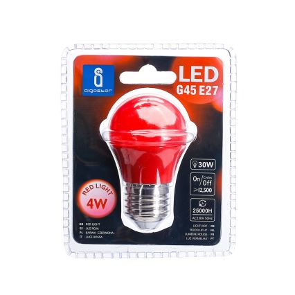 LED Крушка G45 E27/4W/230V червена - Aigostar