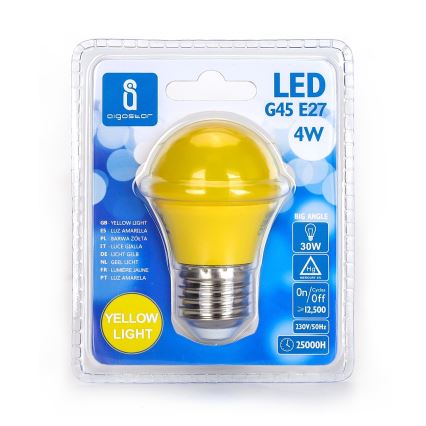 LED Крушка G45 E27/4W/230V жълта - Aigostar