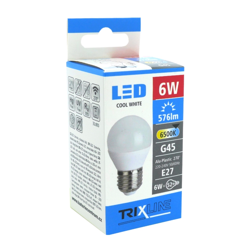 LED Крушка G45 E27/6W/230V 6500K