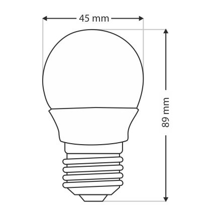 LED Крушка G45 E27/6W/230V 6500K
