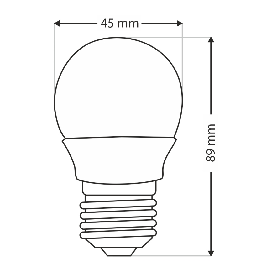LED Крушка G45 E27/6W/230V 6500K