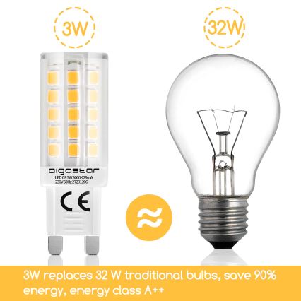 LED Крушка G9/3W/230V 3000K - Aigostar