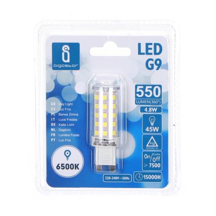 LED Крушка G9/4,8W/230V 6500K - Aigostar