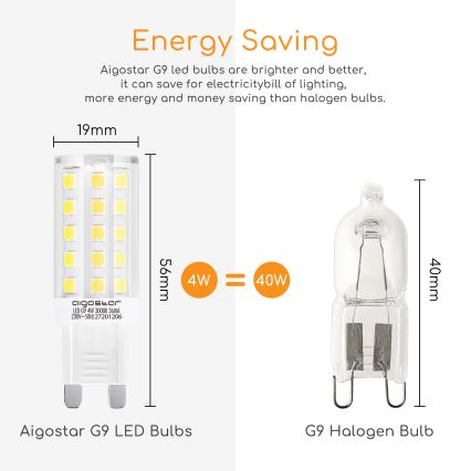 LED Крушка G9/4W/230V 3000K - Aigostar