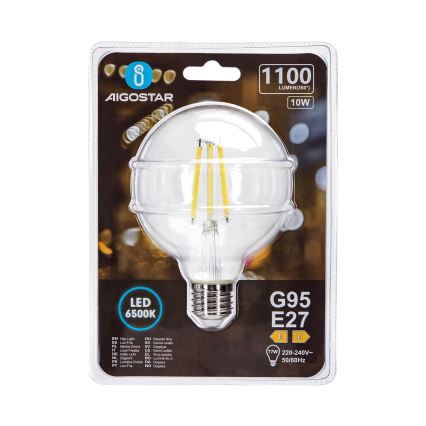 LED Крушка G95 E27/10W/230V 6500K - Aigostar