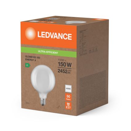 LED крушка GLOBE CLASSIC FILAMENT G125 E27/11,6W/230V 4000K - Ledvance