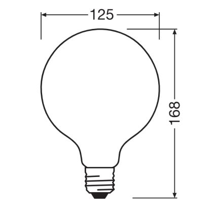 LED крушка GLOBE CLASSIC FILAMENT G125 E27/11,6W/230V 4000K - Ledvance