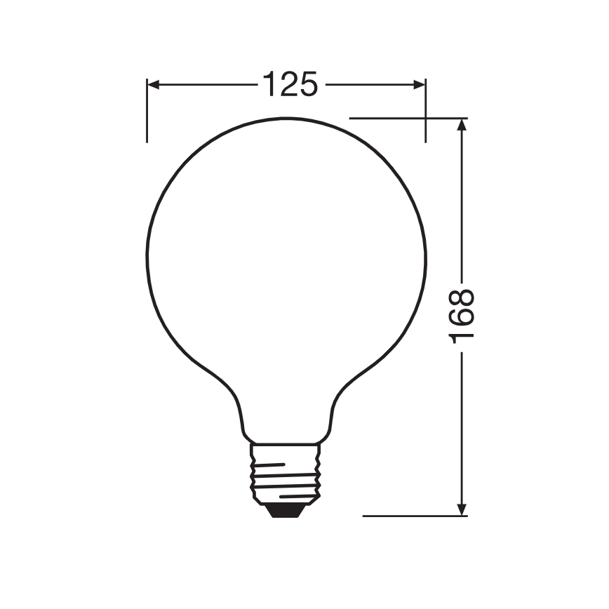 LED крушка GLOBE CLASSIC FILAMENT G125 E27/11,6W/230V 4000K - Ledvance