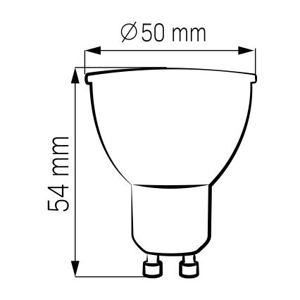LED Крушка GU10/4,5W/230V 4000K черен