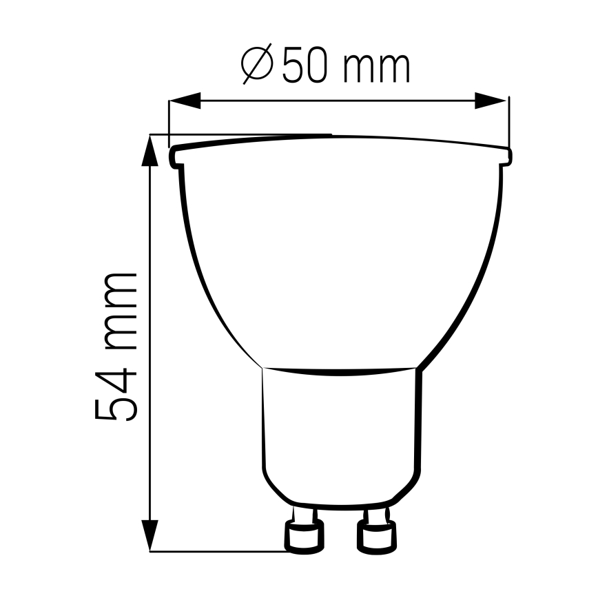 LED Крушка GU10/4,5W/230V 4000K черен