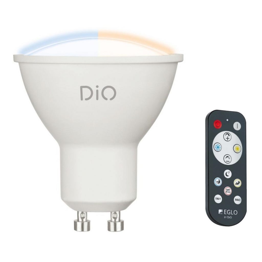 LED Крушка GU10/5W/230V 2700K-6500K + д.у. - Eglo
