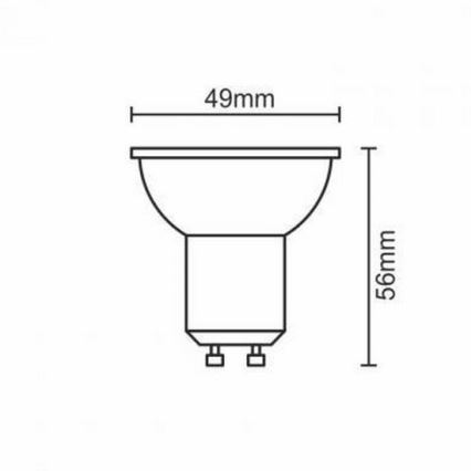 LED Крушка GU10/6W/230V 3000K черен