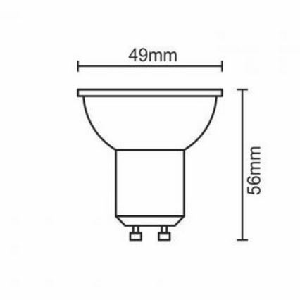 LED Крушка GU10/6W/230V 4000K черен