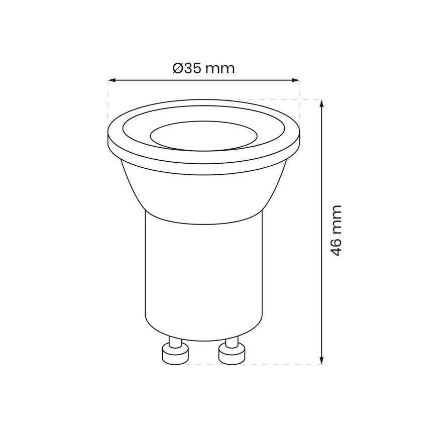 LED Крушка GU10-MR11/3W/230V 3000K