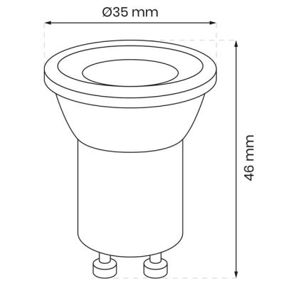 LED Крушка GU10-MR11/3W/230V 4000K