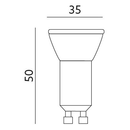 LED Крушка GU10-MR11/4W/230V 3000K