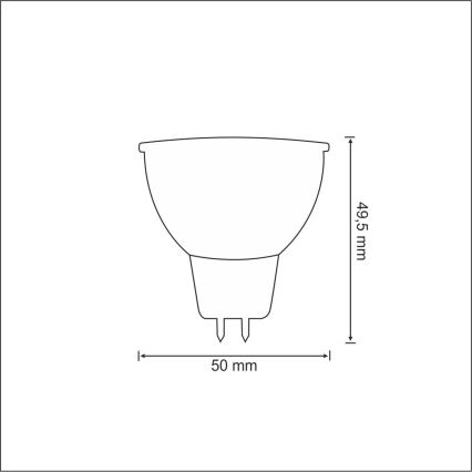 LED Крушка GU5,3/MR16/2,6W/12V 6400K