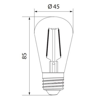 LED Крушка LEDSTAR CLASIC ST45 E27/1W/230V 3000K