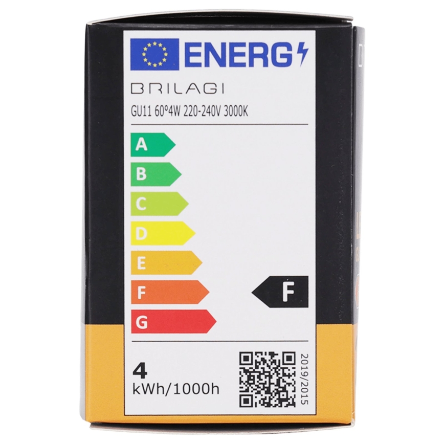 LED крушка MR11 GU10/4W/230V 3000K 60° - BRILAGI