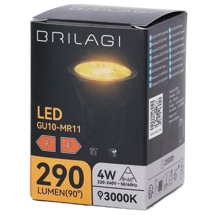 LED крушка MR11 GU10/4W/230V 3000K 60° черна - BRILAGI