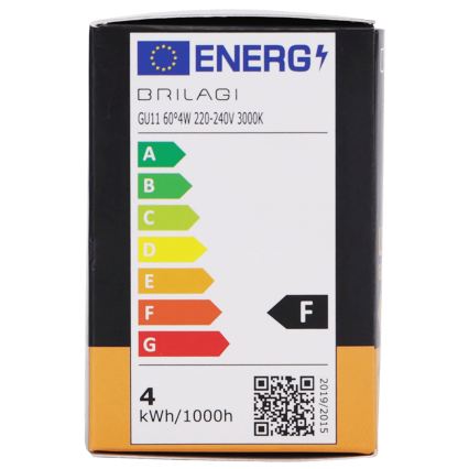 LED крушка MR11 GU10/4W/230V 3000K 60° черна - BRILAGI