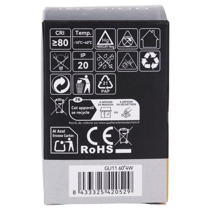 LED крушка MR11 GU10/4W/230V 3000K 60° черна - BRILAGI