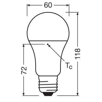 LED Крушка от рециклирана пластмаса A100 E27/14W/230V 4000K - Osram