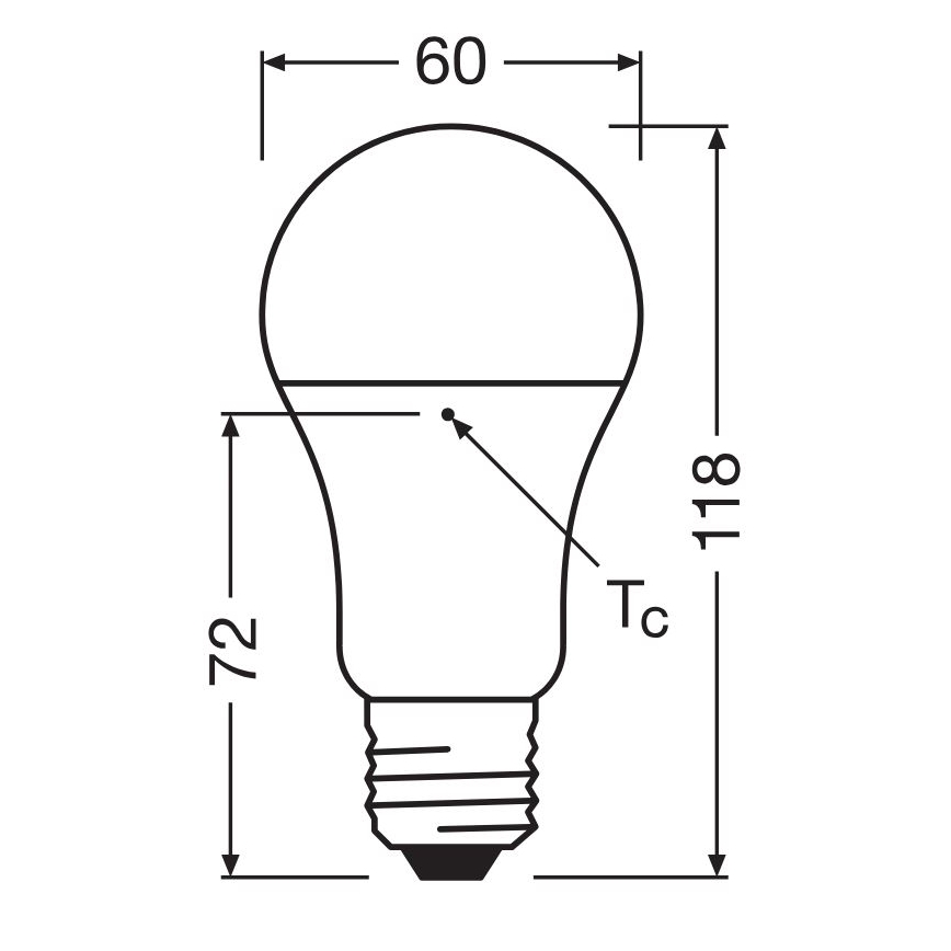 LED Крушка от рециклирана пластмаса A100 E27/14W/230V 4000K - Osram