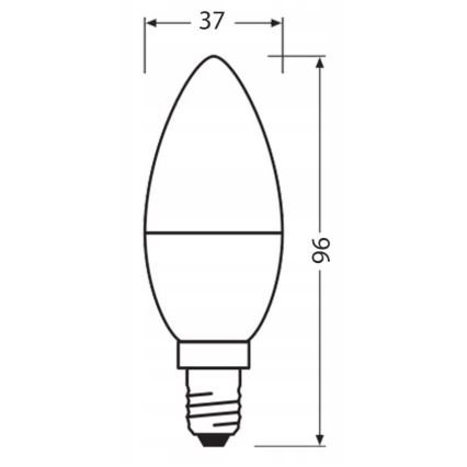 LED Крушка от рециклирана пластмаса B40 E14/4,9W/230V 4000K - Ledvance