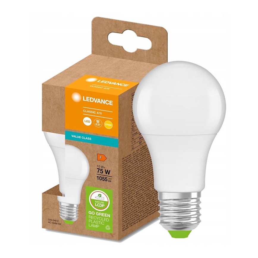 LED Крушка от рециклирана пластмаса E27/10W/230V 2700K - Ledvance