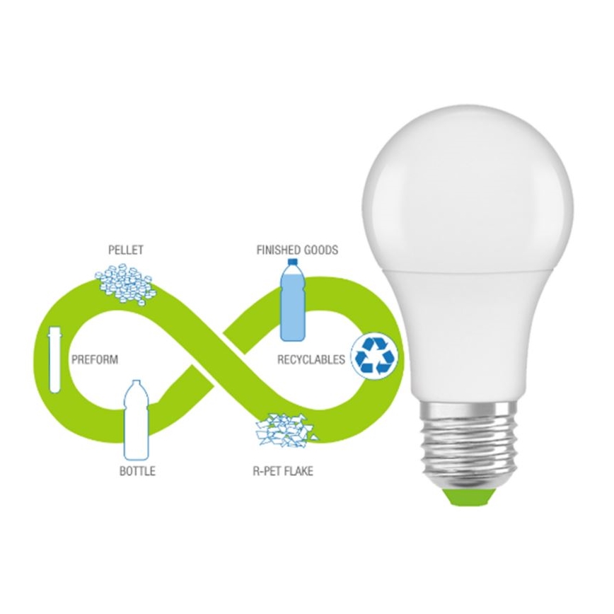 LED Крушка от рециклирана пластмаса E27/10W/230V 2700K - Ledvance