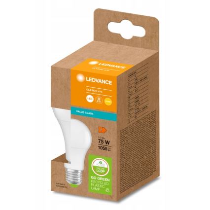 LED Крушка от рециклирана пластмаса E27/10W/230V 2700K - Ledvance