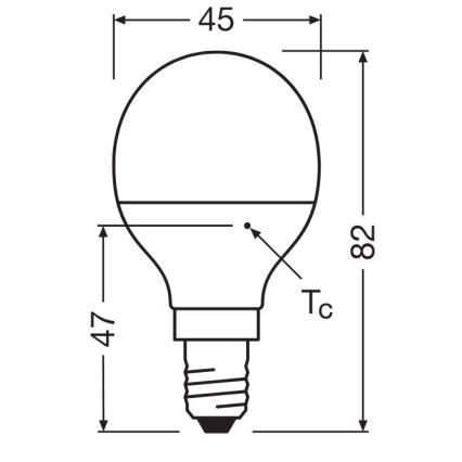 LED Крушка P40 E14/4,9W/230V 2700K - Osram