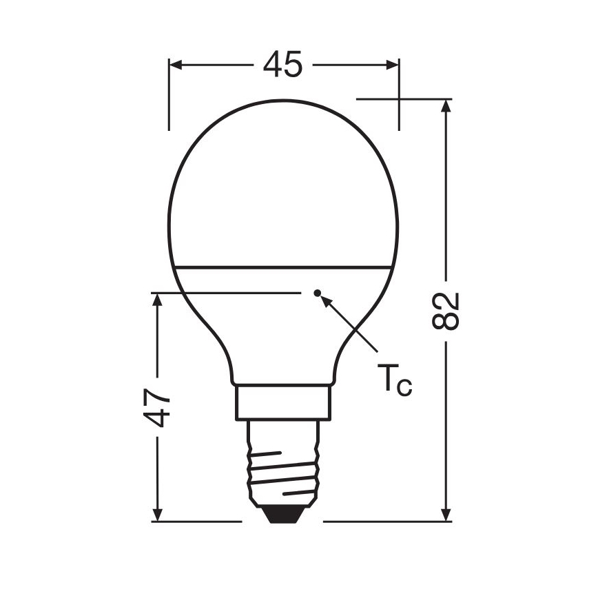 LED Крушка P40 E14/4,9W/230V 2700K - Osram