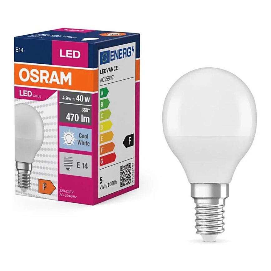 LED Крушка P40 E14/4,9W/230V 4000K - Osram