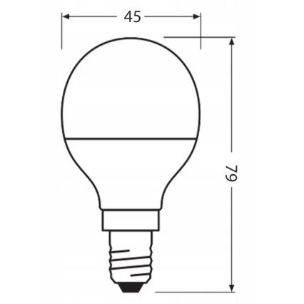 LED крушка от рециклирана пластмаса P45 E14/4,9W/230V 2700K - Ledvance