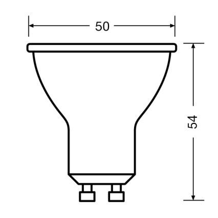 LED крушка PAR16 GU10/4,5W/230V 6500K 60° - Osram
